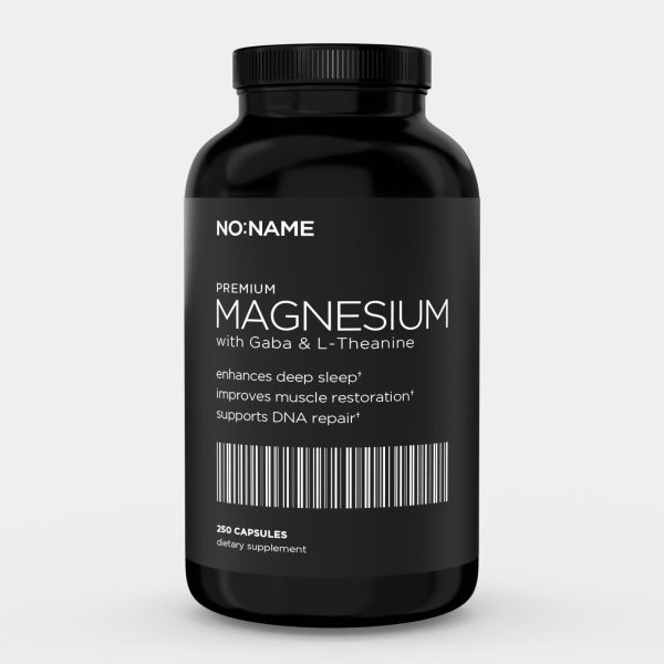 NO:NAME Premium Magnesium with GABA & L-Theanine. Photo of the bottle.